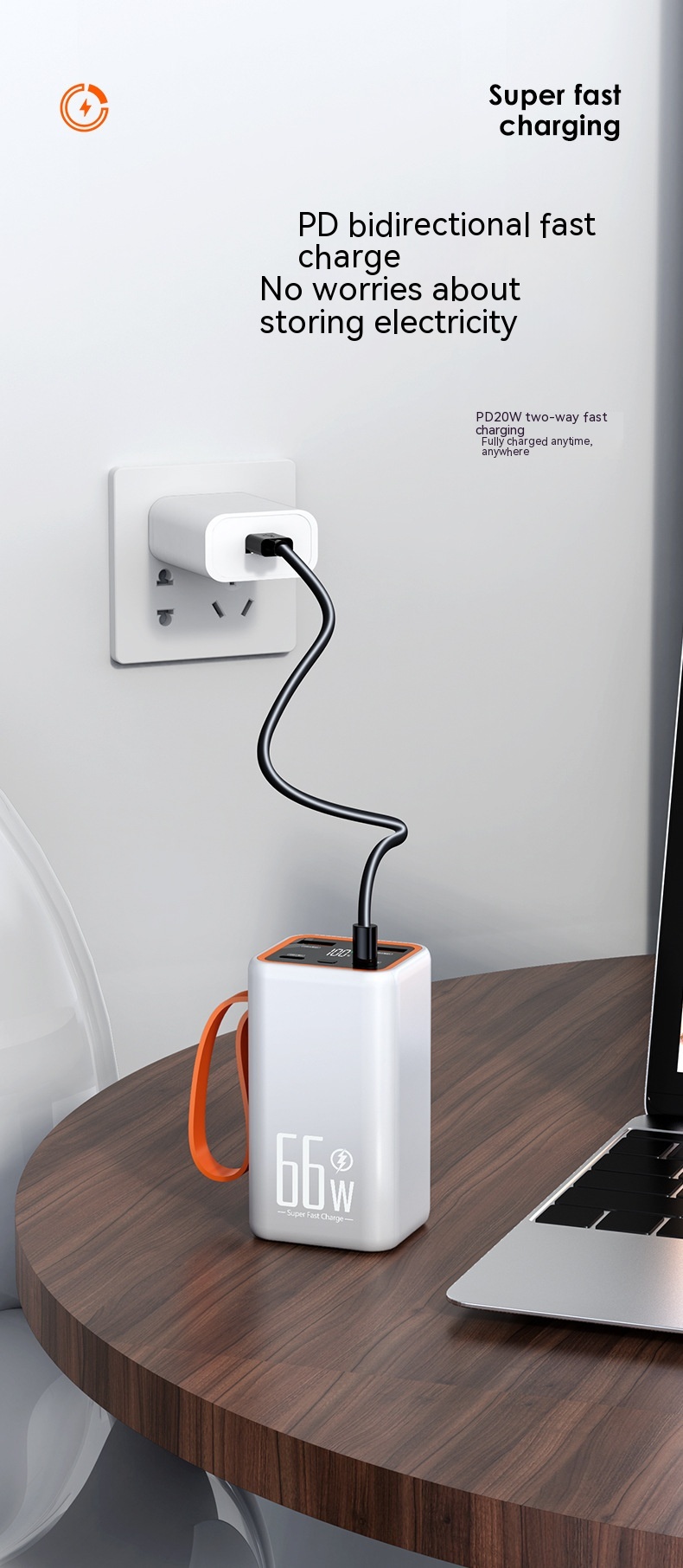 PD66W Fast Charge 20000 MA Large Capacity Mobile Power Supply - Thumbnail 14